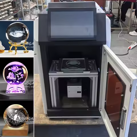 Glass Crystal Ball Laser Engraving Machine LY-A04A 1W 5W 6W Green Light Purple Light Fiber Lasering 