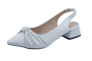 GF Shoe Serenique Pleated-Front Slingback Block-Heel Pumps G 617-153