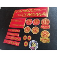 1980s OYAMA OLD SCHOOL BMX Decals Set Printed on Gold Prismatic