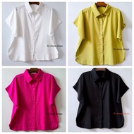 June Label Cotton Linen Short-Sleeved Shirt Fabric Width 46 Inches Length 21.5