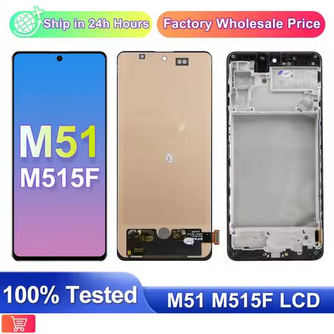6.7'' Display for Samsung Galaxy M51 M515 M515F M515F/DS Full LCD Touch Screen Replacement Repair Pa