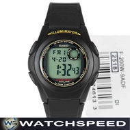 Casio F-200W-9A F200W-9A Men's Illuminator Dual Time Alarm Chrono Watch
