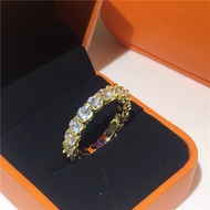 Eternity 925 Sterling silver Ring 4mm Lab Diamond cz Engagement Wedding Rings for women men Wholesal