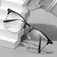 【-0°~-400°】 New myopia glasses 50-600 degree half-frame glasses, fashionable and versatile anti-blue