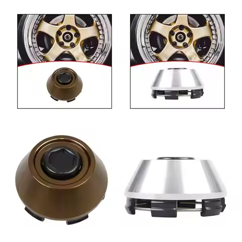 Wheel Center Cap 61mm Hubcap Aluminum Alloy Easy Installation for CE28 TE37 SE37 Sports Car Rim Repl