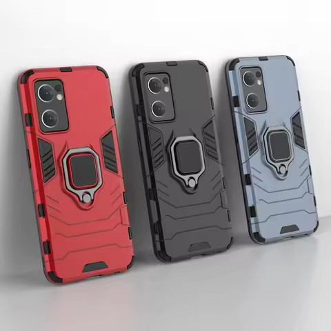 Shockproof Armor Case For OPPO Find X2 Neo Case Find X3 Finger Ring Magnetism Holder A74 For A94 X2 