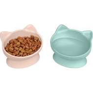 Kitty City Elevated Cat Bowls (Set of 2), Whisker-Friendly Raised Cat Food & Water Dishes, Modern Pe