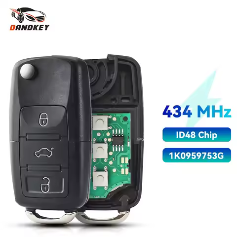 KEYYOU 434MHz ID48 Chip 1K0 959 753 G Remote Key For VW Golf Passat Polo SKODA Octavia 2004 - 2010 C