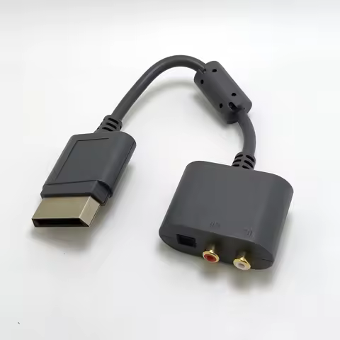 Xbox 360 RCA Toslink Optical Audio Cable Cord Adapter Adaptor for Xbox 360 and Xbox 360 Slim