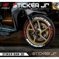 Tire Sticker Tire Font/ Tire Bomb/ 3D Tire Sticker BEAT GANK 3D Rim Sticker SJP