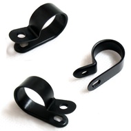 CC-0/1/2/3/4/5/6 Wire Hose Tube R-Type Black Nylon Cable Clamp Organizer Cord Clips Locking Wire
