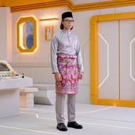 Baju Melayu Bulan Bintang - Slim Fit - Tema Hitam/Kelabu/Putih [NEW 2026]