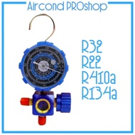 ACProS Aircond Manifold Gauge GAS METER R32 R410a R22 R134a Low Pressure Single Gauge Aircond