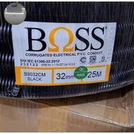 Flexible 32mm conduit Pipe, boss Brand, Price per meter, Black Retail/