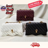 🇲🇾 Ready stock Freja Wavy Trapeze Crossbody Ladies Shoulder Sling Bag