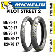 TAYAR MOTOSIKAL Michelin Pilot Street 2 60/90-17 &gt; 140/70-17 TL Tyre (2023)