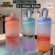 [Buy 1 Free1] 2 Litre Large Capacity Portable Water Bottle BPA Free Random Colour Mix Water Bottle  2L 变色大容量便携式 水壶