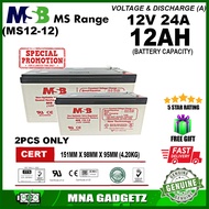 MSB BATTERY 12V 12 AH 12ah 144watt Solar Deep Cycle Rechargeable Battery for RV Boat Camping Farming