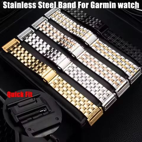 26mm Stainless Steel Strap For Garmin Watch Fenix 8 7X 7 Solar 6x Pro/Fenix 6Pro /Fenix6 Sapphire /F