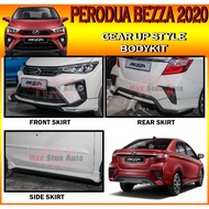 PERODUA BEZZA FACELIFT 2020 GEAR UP STYLE FULLSET BODYKIT (GU) SKIRT LIP FOR BEZZA FL FRONT SKIRT SIDE SKIRT REAR SKIRT