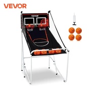 VEVOR Foldable Basketball Arcade Game, 2 Player  Home Dual Shot Sport with 4 Balls 8 Game Modes, LCD