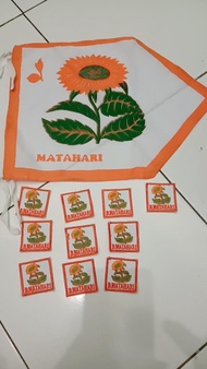 BET / BADGE REGU PRAMUKA BORDIR BUNGA ( BET & BENDERA )