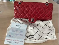 Chanel CF 25cm 粉紅色漆皮（情人節之選）