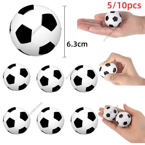 5/10pcs 6.3cm Mini Soccer World Balls Kids Soccer Toys Rubber Stress Relief Soccer Ball Decorations 