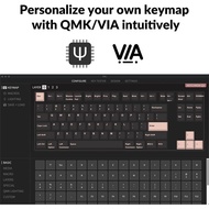 Keychron Q3 QMK / VIA Keyboard Mekanikal Kabel Bahan Aluminum Dengan