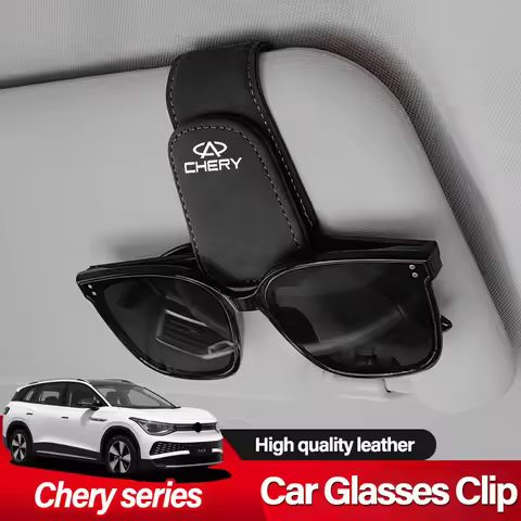 Car Logo Sun Visor Glasses Clip Ticket Card Storage Clamp For Chery Omoda Tiggo 7 Pro 4 3 Fulwin 2 A