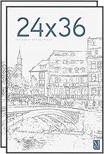 MCS Original Poster Frame, Black, 24 x 36 Inch, Set of 2