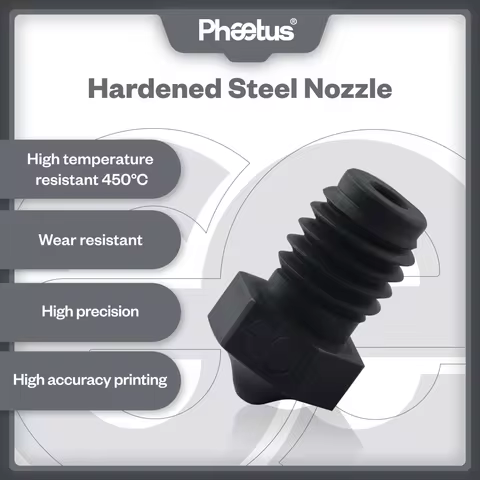 PHAETUS High quality hardened steel 450 ° C 1.75MM nozzle for printing PEI PEEK or carbon fiber fila