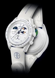 （白色） Omega x Swatch Bioceramic MoonSwatch - MISSION TO EARTHPHASE（地相/地球相腕錶）附原廠保養卡