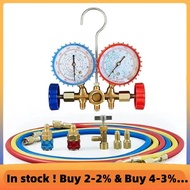 R410a 3Way AC Diagnostic Manifold Gauge Complete Set for R134A R410A R22 with Hose Adapters Quick Co
