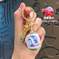 2026 World Cup Football Keychain, Light-Up Pendant, Fan Souvenir Gift Cute Bag Charm Football Lovers