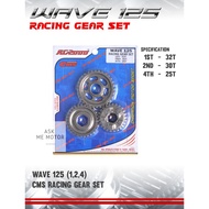 CMS WAVE125 (1,2,4 25T) GEAR SET 100% ORIGINAL CMS PRODUCT