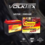 NS70 | 90D26R Century Marathoner Max- Car Battery- Proton WIRA, Perdana,Putra