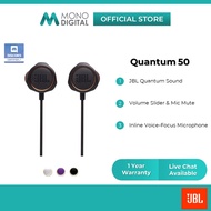 JBL Quantum 50 Wired In-ear Gaming Headset with Volume Slider and Mic Mute