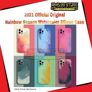 (Water Color Rainbow Soft Silicon Case) Realme 5/5i/5s/6i/6 C15 C12 Narzo 20 30a C25s C21Y C25Y C3