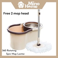 MiinoHome Easy Spin Mop 360 Rotating Spin Mop With Bucket Mop Lantai