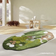 Nordic 3D Lawn Moss Rugs Carpet for Bedroom Living Room Green Forest Irregular Home Decor Chic Room 