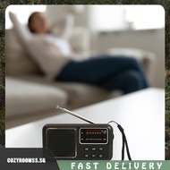[cozyroomss.sg] Mini Portable Radio Full-Wave Band Battery 500mAh Pocket Radio FM Radio Receiver