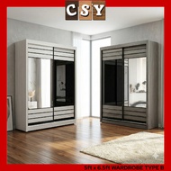 [CSY] Almari 5ft x 6.5ft Wardrobe 衣橱 Type B | Almari Murah Mewah | 2 Plilihan Warna | 𝐅𝐑𝐄𝐄 𝐏𝐄𝐌𝐀𝐒𝐀𝐍𝐆𝐀