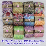 4-striped glossy Cotton yarn/4ply fingering yarn