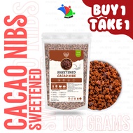 SWEETENED CACAO NIBS — with Coconut Sugar, Snack, Nuts, Chocolate Nibs, Pure Cacao
