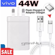 ORIGINAL IMPORT 33W/44W FAST CHARGER V27 V25 V23 X70 X60 V2 Y78 FastCharging Adapter Support Flash C