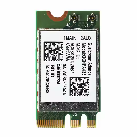 Wireless Adapter Card for QCA9377 QCNFA435 802.11AC 2.4G 5G Bluetooth 4.1 NGFF WIFI CARD network mod