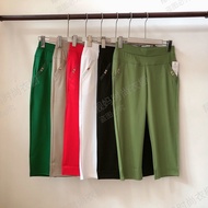 New Style Mother's Casual Pants Middle-aged Elderly Women's 7-point Pants Loose Elastic Slimmer Look