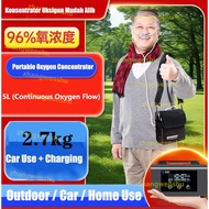 5L Small Lightweight Home Portable Oxygen Concentrator 96% Concentration Oxygen Generator Machine Wi