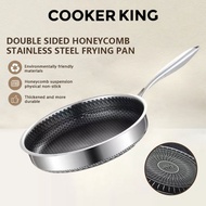COOKER KING 316 Stainless Steel Frying Pan Double Sided Honeycomb Pan Suitable For All Stoves Stainl
